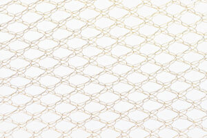 Aerospace gold antenna mesh.
